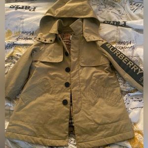 Kids unisex Burberry twill car coat